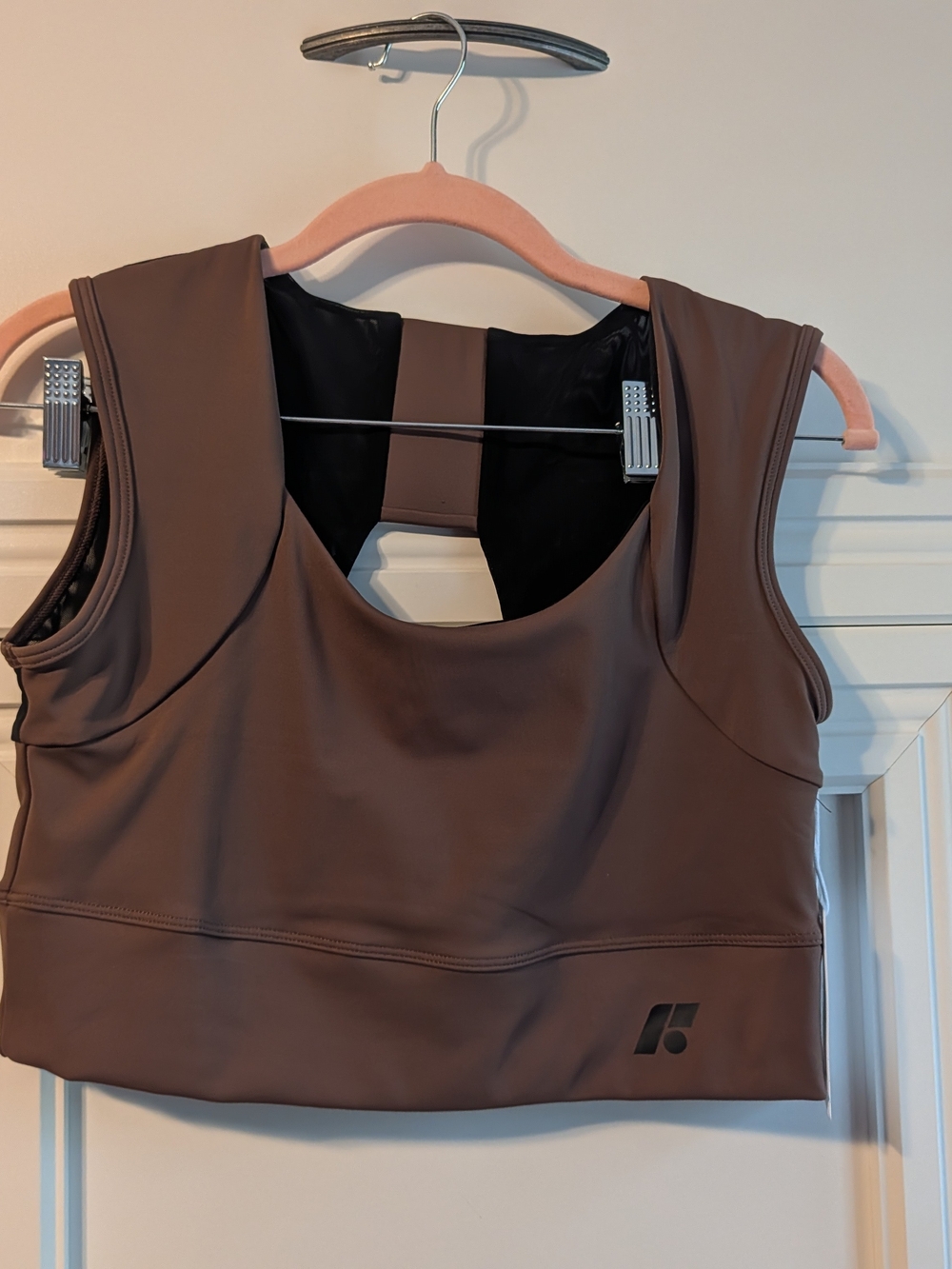 Performance Racerback Sports Bra in Brown